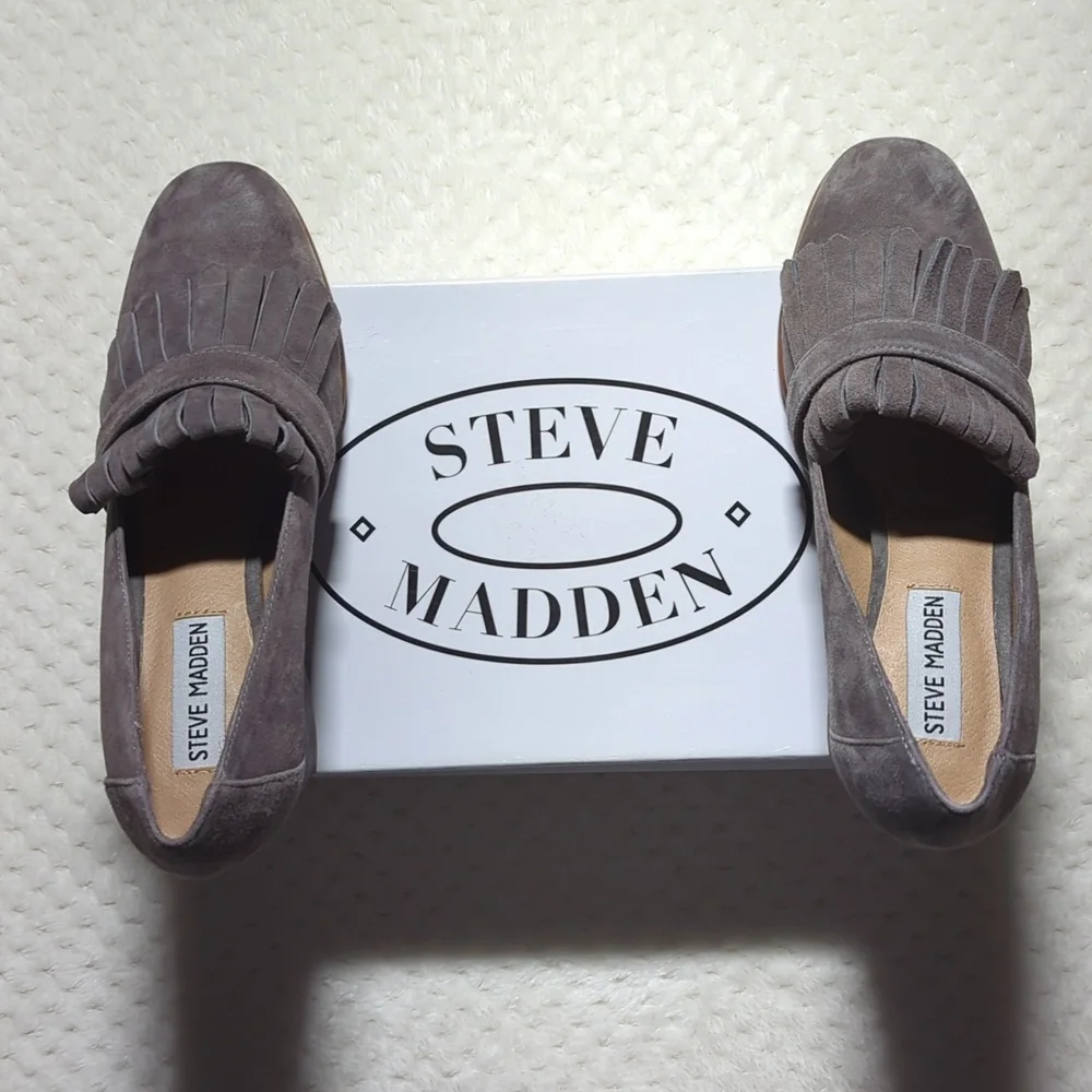 Steve Madden Gray Fringe Heels - Picture 8 of 8